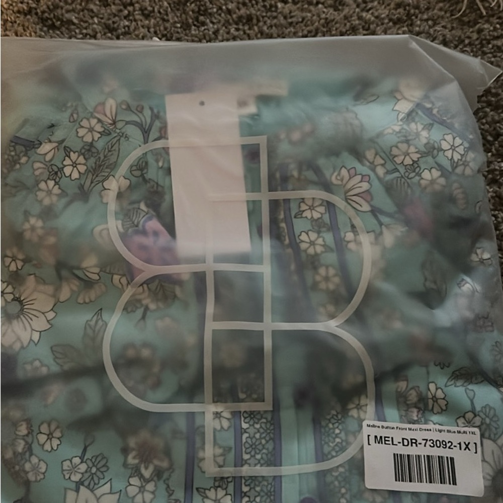 Baltic Born Floral Maxi Dress in Light Blue and Lavender - Picture 3 of 3